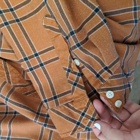 Torrid Burnt Orange Plaid Button-Up Flannel - Picture 6 of 6